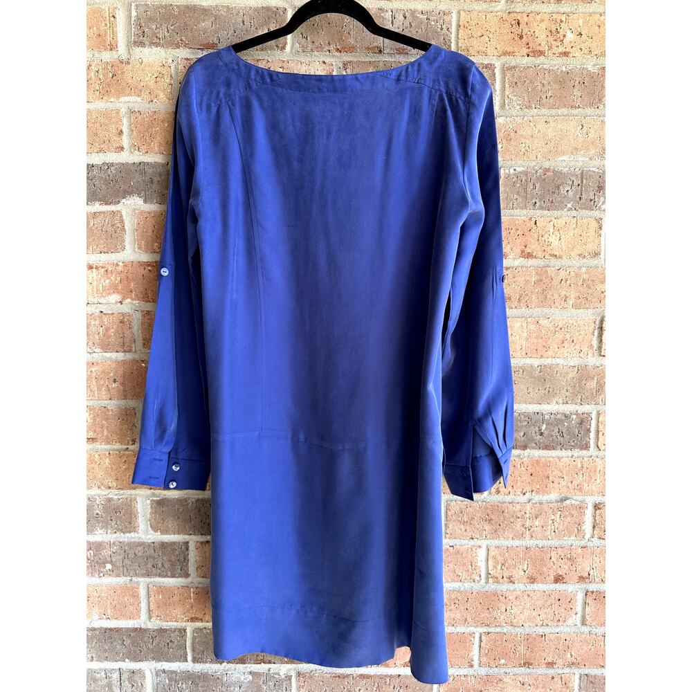 Elieen Fisher Vintage Silk Blue Dress Size Small